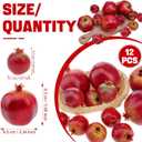 Woration Simulation Lifelike Fake Pomegranates Decoration Realistic Artificial Fruits Props Vivid Pomegranates Home Kitchen Shop Wedding Display 12PCS