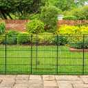 INJOPEXI Decorative Garden Fence 12 Panels 26ft (L)×36in (H) Garden Fences Outdoor with 11 Panels + 1 Gate, Animal Barrier Rabbit Fencing Rustproof Metal Wire Temporary Dog Fence for Yard Lawn Park