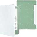 MOROCK Slim Case for All-New Kindle(11th Generation,2024/2022 Release,Model No. RS23CV/C2V2L3), Lightweight Glitter PU Leather and PC Clear Acrylic Back Cover, Auto Sleep/Wake, Glitter White