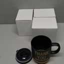 Zubebe 4 Pcs Thank You Coffee Mug 15oz Inspirational Ceramic Coffee Cups with Lid Cork Bottom Thank You for Being Awesome Mug Valentines Employee Appreciation Gifts for Nurse Teacher Coworker