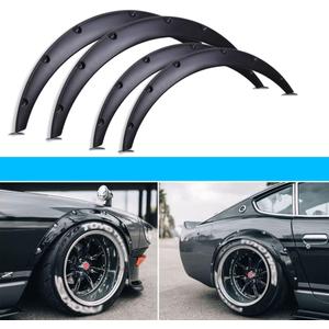 DREAMIZER 80cm+90cm Fender Flares Universal for Cars - Wide Body Kit 35mm/50mm Flexible Black Widebody Kit Off-road Durable Wheel Arch Protector for Car SUV