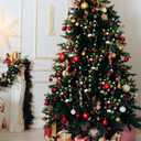 Hotop 16 Inch Christmas Tree Picks Decorations Red Green Christmas Ornaments Xmas Floral Branches and Ball Picks Decoration for Holiday Tree Topper Decor(Classic,6 Pcs)