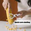 Corn Peeler, Aluminum Alloy Corn Stripper Tool with Non-Slip Handle Cob Stripper & Cutter for Kitchen Soups Salads Desserts