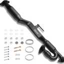 Black Rear Catalytic Converter w/Flex Pipe Fit for 3.5L 2007-2018 Nissan Altima, 2009-2014 Murano, 2011-2014 Quest, 2013-2015 Pathfinder, 2014-2016 I-nfiniti JX35 2013 QX60(EPA Compliant)
