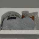 Otdair Solar Cat Decor, Birthday Gifts for Women with Succulent and 7 LED Lights, Christmas Gifts for Mom, Seniors, House Warming New Home Garden Decor for Cat Lover