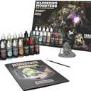The Army Painter, GameMaster: Wandering Monsters Role-playing Paint Set, 15x18 ml Fanatic Acrylic Paints, incl. Metallics, Wash, Primer, 1 Brush & 1 Free Miniature - For Warhammer & Dnd