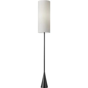 Adesso 4029-01 Bella Floor Lamp, 74 in, 100W Incandescent, Black Nickel, 1 Tall Light