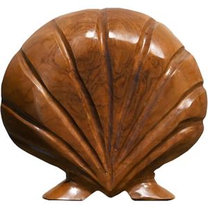 Seashell Teak Sculpture Home Dcor Seashell Teak Sculpture for Shelf Good Gifts for Decoration,7.9"X8.7"X1.6"