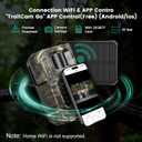 MAXDONE Solar Trail Camera 2 Pack - 4K 64MP WiFi Bluetooth Solar Deer Camera with Night Vision Motion Activated, Game Camera IP66 Waterproof, Wildlife Cameras Built-in Battery Rechargeable Power