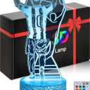 Soccer Night Light for Kids, Dimmable 16 Colors 3D Optical Illusion Lamp with Remote & Timer, Soccer Gifts Toys for Boys, Girls Men Room Decor for Birthday Christmas