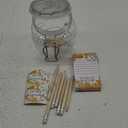 Roowest Baby Shower Advice Cards for New Parents to Be - Tip Jar Sign for New Parents 60 Parenting Advice Cards 10 HB Pencils 2 Cute Stickers 1 Pet Bottle for Guests Games (Honey)