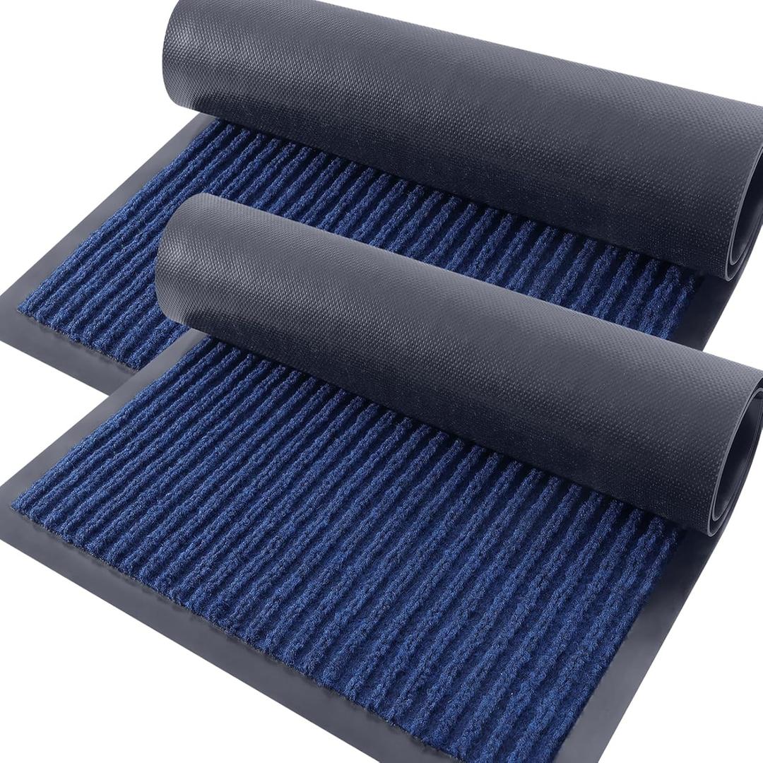 OLANLY 2-Pack Front Door Mats 35x23, Waterproof Heavy-Duty Doormats