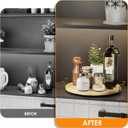 11" Lazy Susan Turntable Organizer for Table Top, Round Bamboo Lazy Susan Turntable for Cabinet with Handle, Home Kitchen, Pantry, Dining, Bathroom Vanity, Spice Organization, Wooden Decor