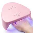 Makartt Compact Travel UV Nail Lamp for Gel Polish, Plug-in Nail Dryer with 5s Flash Cure, 99s Mode for Dark Thick Gels, Auto Sensor, 4 Timers & 18 LED Beads for Beginner Home DIY Gift (Pink)