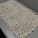 OLANLY Bathroom Rugs 30x18, Extra Soft Absorbent Chenille Bath Rugs, Rubber Backing Quick Dry, Machine Washable Bath Mats for Bathroom Floor, Tub and Shower, Home Decor Accessories, Ivory