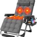 Suteck Heated Zero Gravity Massage Chair, 29In XL Outdoor Recliner Chairs