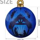 2 Pcs 24 Inch Giant Inflatable Christmas Balls,Large Outdoor Inflatable Christmas Balls for Yards, Lawns, Porches, Gardens, Front Doors or Windows Christmas Decorated