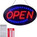 KEBE LED Open Signs for Business, Ultra Bright High Visibility Advertisement Board Electric Display Sign for Bar Hotel Shop Window Glass Door, 19"x10"