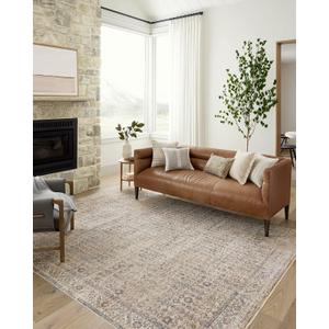 Loloi Angela Rose Blake Collection BLA-04 Beige/Denim 2'-0" x 3'-0", .25" Pile Height, Fringe, Accent Rug