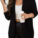 CRAZY GRID Women's Casual Cardigans with Pockets Lightweight Open Front Cardigan Sweaters Dressy Knit Outfits Plain Color (Black, M)