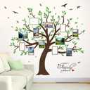 decalmile Large Family Tree Wall Decals DIY Photo Frame Tree Wall Stickers Bedroom Living Room Sofa TV Background Wall Decor