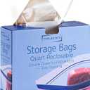TYPLASTICS Quart Food Storage Zip Bags, 120 Count, Double Zipper, Easy Open Design, Reclosable