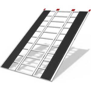 85" x 54" Aluminum Foldable Ramp, Snowmobile Loading Ramp with Wide Glides, Loading Ramps, 1500 LBS Capacity Loading Ramps with Straps for ATV/Motorcycle/Trailer