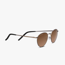 Serengeti 8928 Hamel Round Sunglasses, Brushed Bronze - Mineral Polarized Drivers Gold