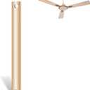 Ruiyang 12 inch Ceiling Fan Downrod with Extension Cord,1 FT Downrod for Ceiling Fan,1 inch Outside Diameter,Ceiling Boom Suitable for a Wide Range of Fans (Gold,Not Threaded)