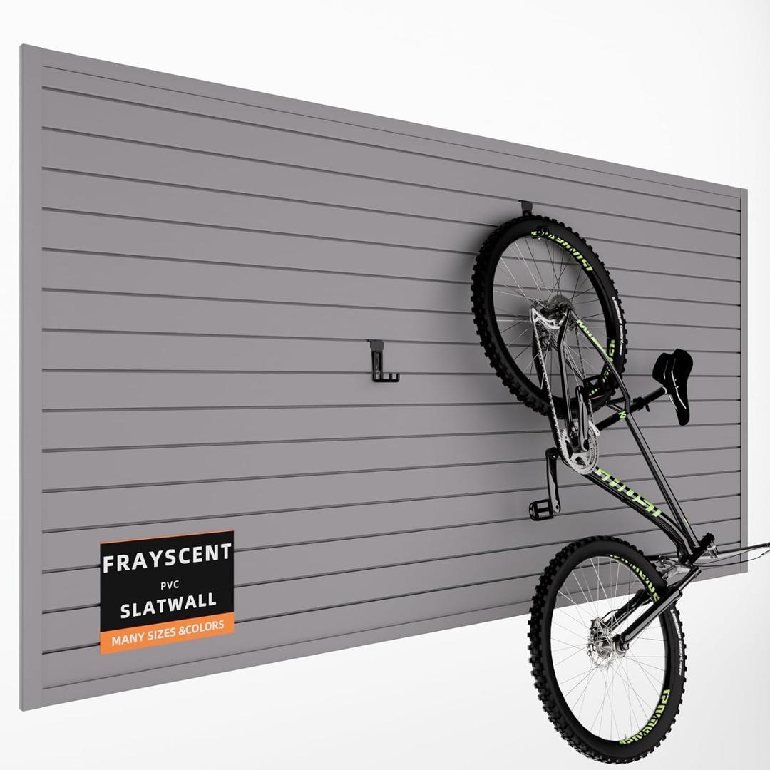 Slat Wall Paneling Garage Slat Wall Storage Systems Grey Slatwall Panels 4'x8' Power Tool Organizer Wall Mount, PVC Garage Storage & Organization Products Slate Board Panel for Retail Display