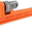 HORUSDY 14-Inch Heavy Duty Straight Pipe Wrench, Quick-Adjust Sturdy Plumbers Wrench with Soft Grip Handle, Straight Jaw Plumbing Tool for Pipe, Household Use, Vehicle Repair