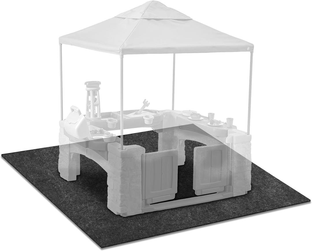 Kids Outdoor Playhouse Mat for Baby Toddlers, 61'' x 57'' Non Slip Washable Activity Rug Playhouse Accessories for Floor Home Ground Children Portable