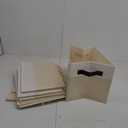 6 Pack Large Toy Box Chest, Collapsible Sturdy Toy Storage Organizer Bins Baskets for Kids, Boys, Girls, Nursery, Playroom, Shelf Baskets for Lego Puzzle Balls, Game Organizer (14L*10W*9.5H) (White with Beige)