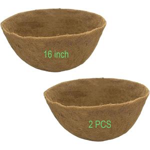 Coco Liners for Planters 16 Inch 2PCS Round Shape Coco Liner Coir Fiber Replacement Liner for Wall Basket Planters