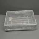 2 Pack Closet Pull-Out Baskets Bra Underwear and Sock Organizer for Drawer Women College Dorm Room Essentials (White)