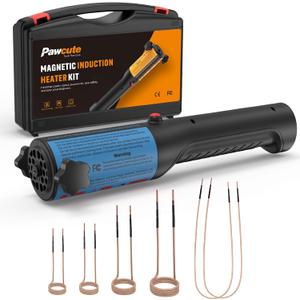 Induction Heater 1200W for Bolt Removal, Magnetic Heating Tool with 6 Coils, Handheld Heat Tool for Rusty Nuts and Bolts, Blue