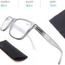 Blue Light Blocking Reading Glasses Men Large Wide Oversized Square Computer Readers Glasses for Big Head/Large Face