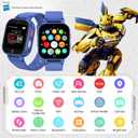 4G Kid Phone Watch with SIM Card, Kids Smart Watch for Boys Girls | with GPS Tracker Call SOS Video Call IP68 Waterproof Camera , Smartwatch for Ages 4-12 Children Birthday Gift, Blue