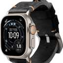 ROBUST Genuine Leather Watch Band for Men - Compatible with Apple Watch Bands 49mm - Replacement Strap for iWatch Ultra 2/1 SE, SE 2 Series 10 9 8 7 6 5 4