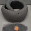 Travel Neck Pillow with 100% Pure Memory Foam, G-Shape, Includes Eye Mask & Ear Plugs, Ergonomic Design for Airplane, Car & Office, etc, Beige Gray