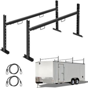Colinktool Adjustable Roof Ladder Racks,Trailer Ladder Racks Fit for 4'-7' Enclosed Trailers Cargo Vans Trucks 2 Pack, Black