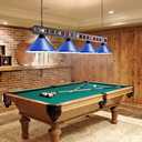 Wellmet Pool Table Lights, 4-Light Billiard Lighting Fixture for Game Room
Adjustable Industrial Hanging Pendant Light for Over Billiard Table, Kitchen Island, Dining Table, or Man Cave