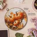 FUGWN Fall Pumpkin Maple Leaf Round Wall Art Decor Framed, Rustic Farmhouse Autumn Harvest Canvas Artwork Prints, Fall Pumpkin Wall Hanging Decorations for Home Bedroom Living Room, 10x10 Inch