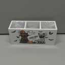 Gothic Office Supplies Decor Wooden Pen Pencil Holder, Funny Office Gifts for Coworkers  Organizer for Home Desk Table Shelf Decor (01)