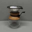 Bodum 34 Oz Pour Over Coffee Maker, High-Heat Borosilicate Glass with Reusable Stainless Steel Filter and Cork Grip - Made in Portugal