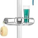 simplehuman 9' Tension Pole Shower Caddy, Stainless Steel and Anodized Aluminum
