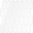 Peel and Stick Tile for Kitchen, Thicker Design 3D Self -Adhesive Long Hexagon Wall Tile Backsplash, White 10-Sheet 12"x12" Stick on Tiles, Peel and Stick Wall Tiles for Kitchen