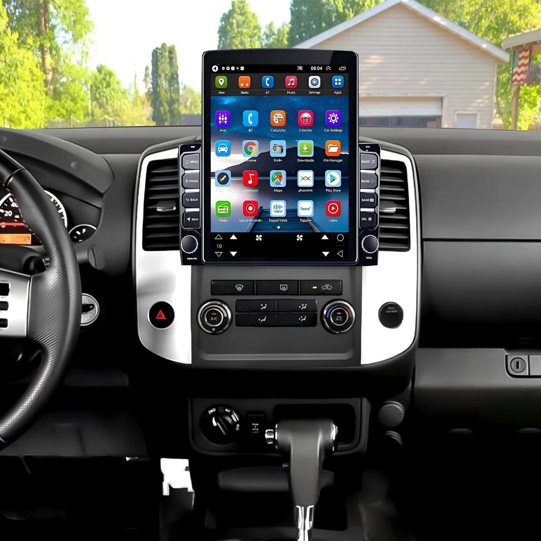 Saitedudu Android 13 Car Radio for Nissan Frontier/Xterra 2009-2014 with Carplay Android Auto, 9.7Inch HD Touch Screen Radio Support DSP/WiFi/GPS Navi/SWC + AHD Backup Camera, 2+32G