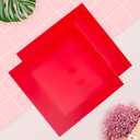 CRASPIRE 2Pcs Red Acrylic Sheets 20 x 20cm Opaque Glossy Plexiglass Plastic Sheet 0.1 Inch Thickness Square Laser Cutting Panel for DIY Projects Crafts Art Display Name Cards