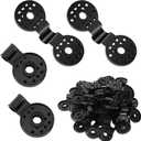 100 Piece Shade Cloth Plastic Clips Round Plastic Black Clips for Sun Shade Net, Anti Bird Netting, Garden Netting, Shade Netting, Shade Fabric Accessories